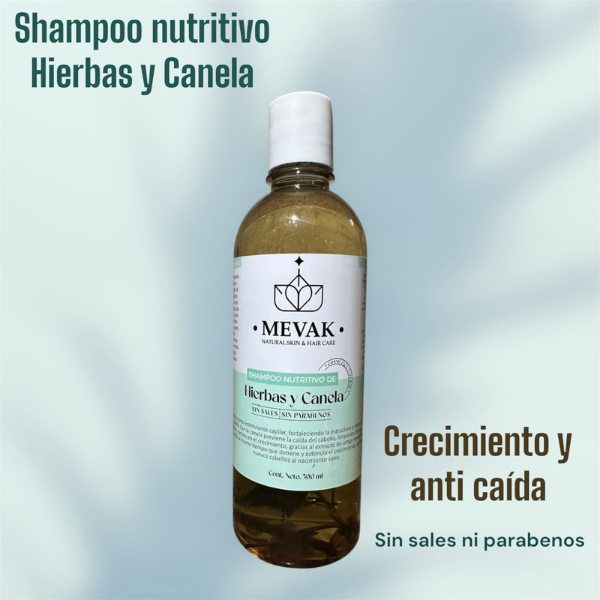 Shampoo Nutritivo de Hierbas y Canela 500 ml