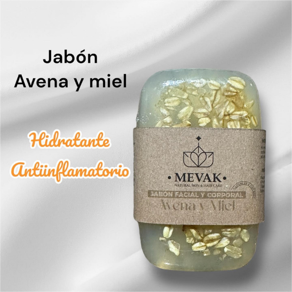 Jabón Facial y Corporal de Avena y Miel 100 g