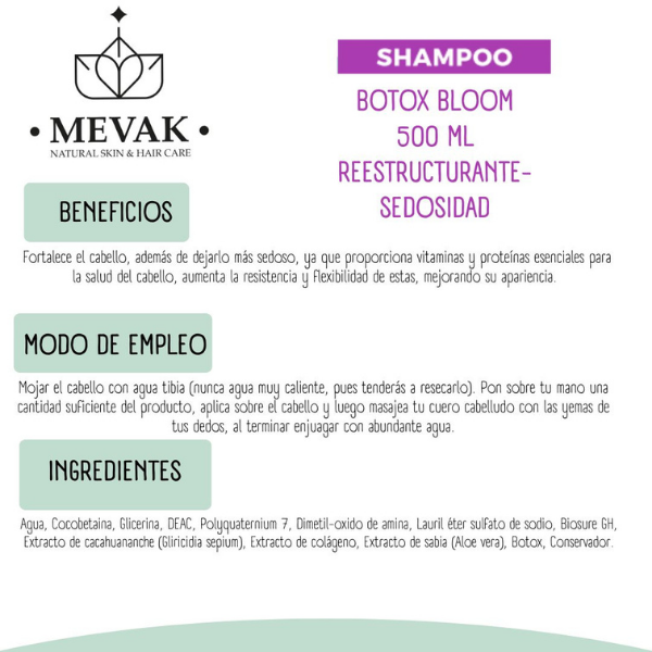 Shampoo Botox Bloom 500 ml