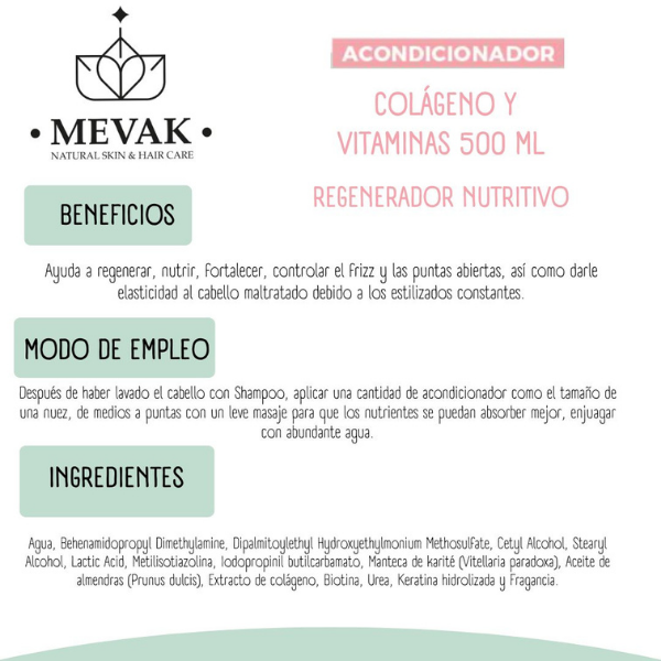 Acondicionador Colágeno y Vitaminas 500 ml