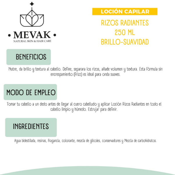 Loción Capilar Rizos Radiantes 250 ml