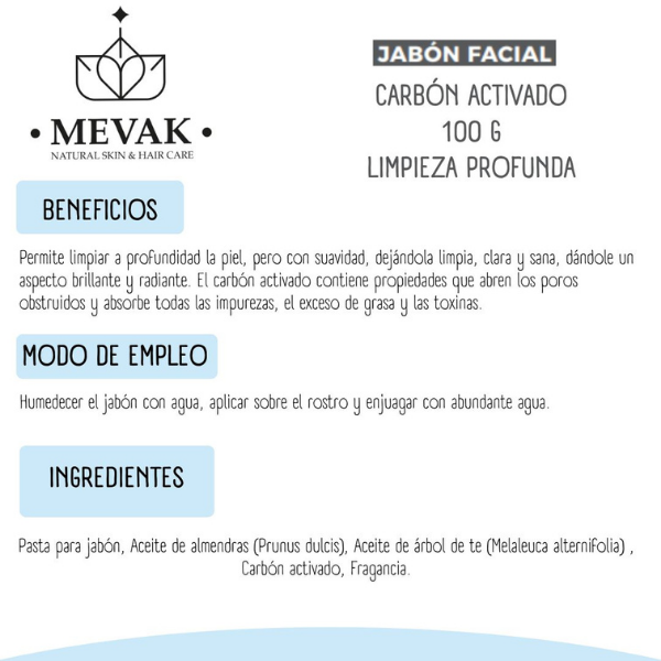 Jabón Facial de Carbón Activado 100 g