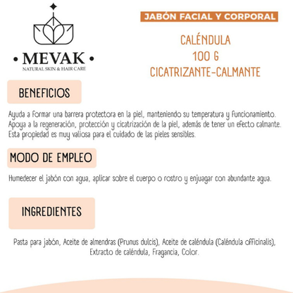 Jabón Facial y Corporal de Caléndula 100g