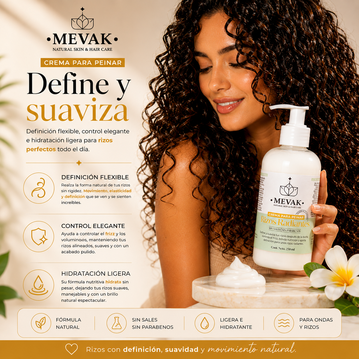 Crema para peinar Rizos Radiantes 250 ml