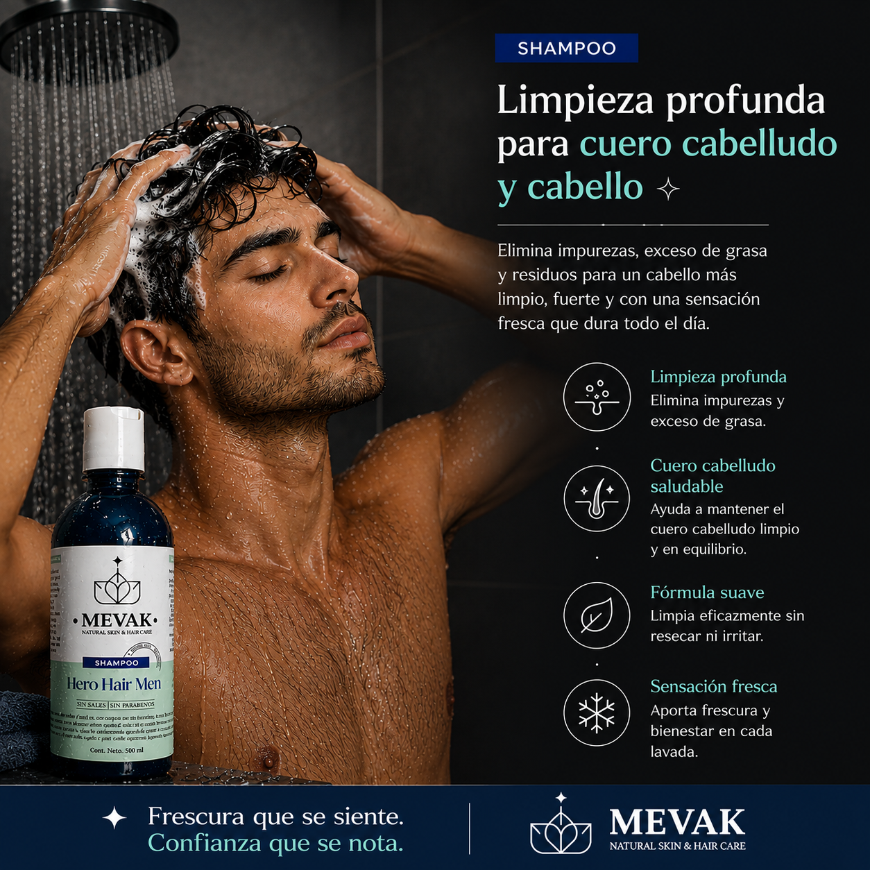 Shampoo Hero Hair Men 500 ml