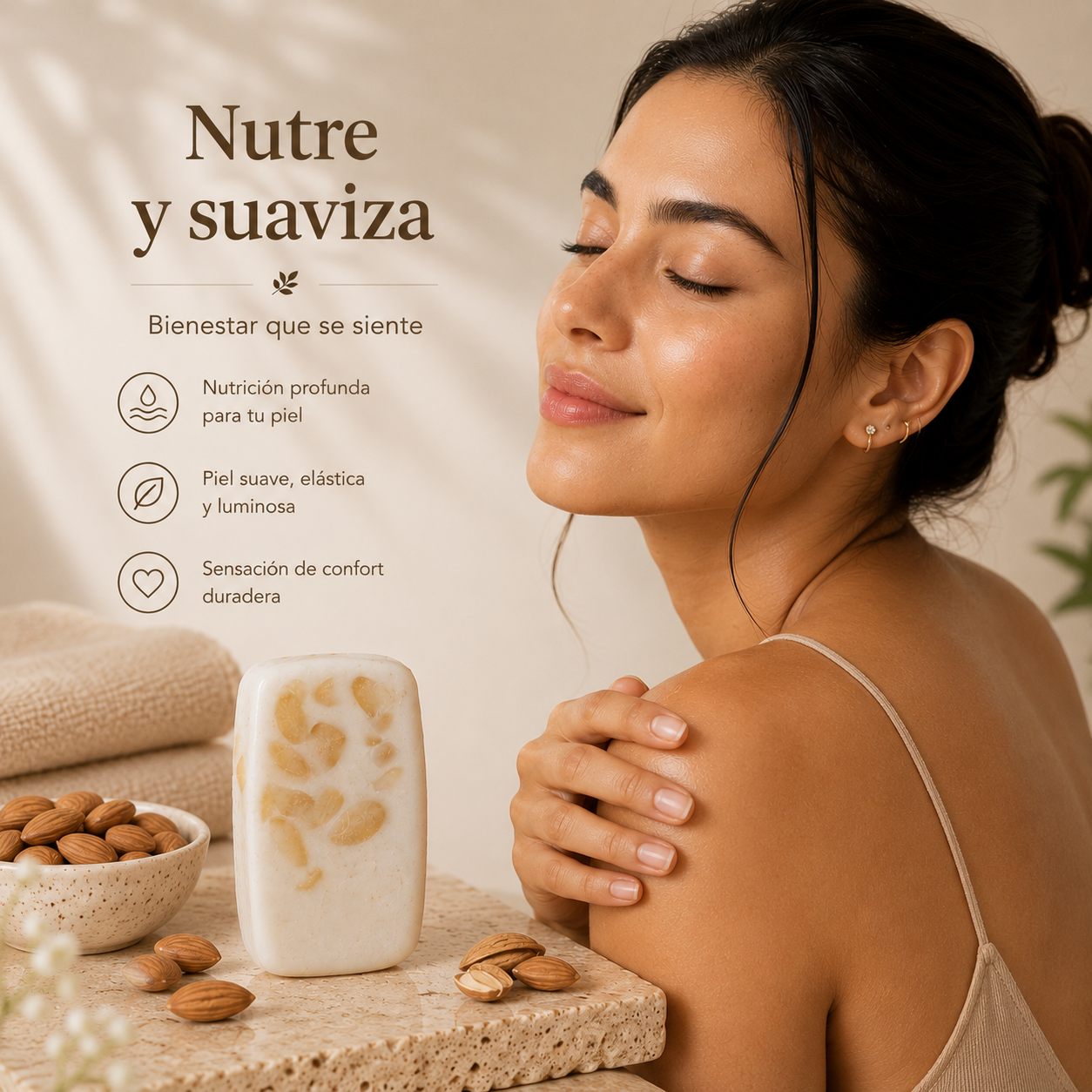 Jabón Facial y Corporal de Almendras 100g