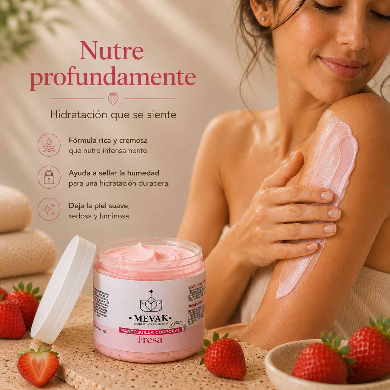 Mantequilla Corporal de Fresa 190 g
