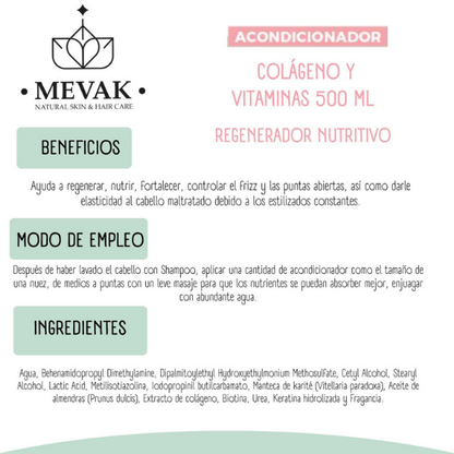 Acondicionador Colágeno y Vitaminas 500 ml