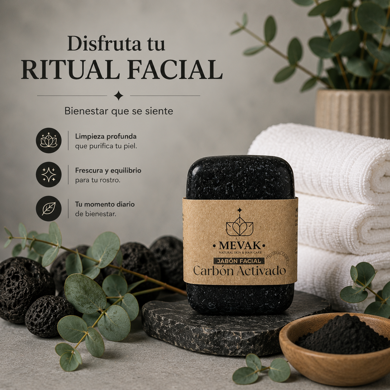 Jabón Facial de Carbón Activado 100 g
