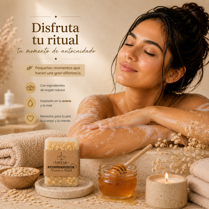 Jabón Facial y Corporal de Avena y Miel 100 g