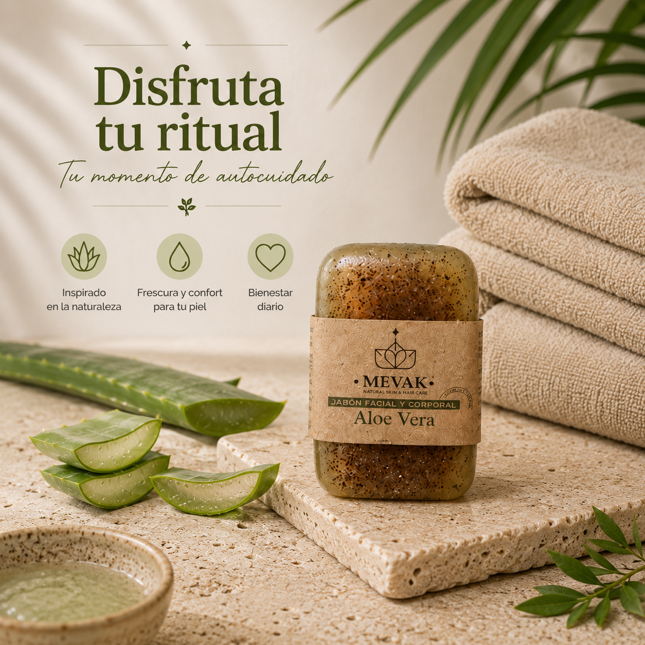 Jabón Facial y Corporal de Aloe Vera 100g