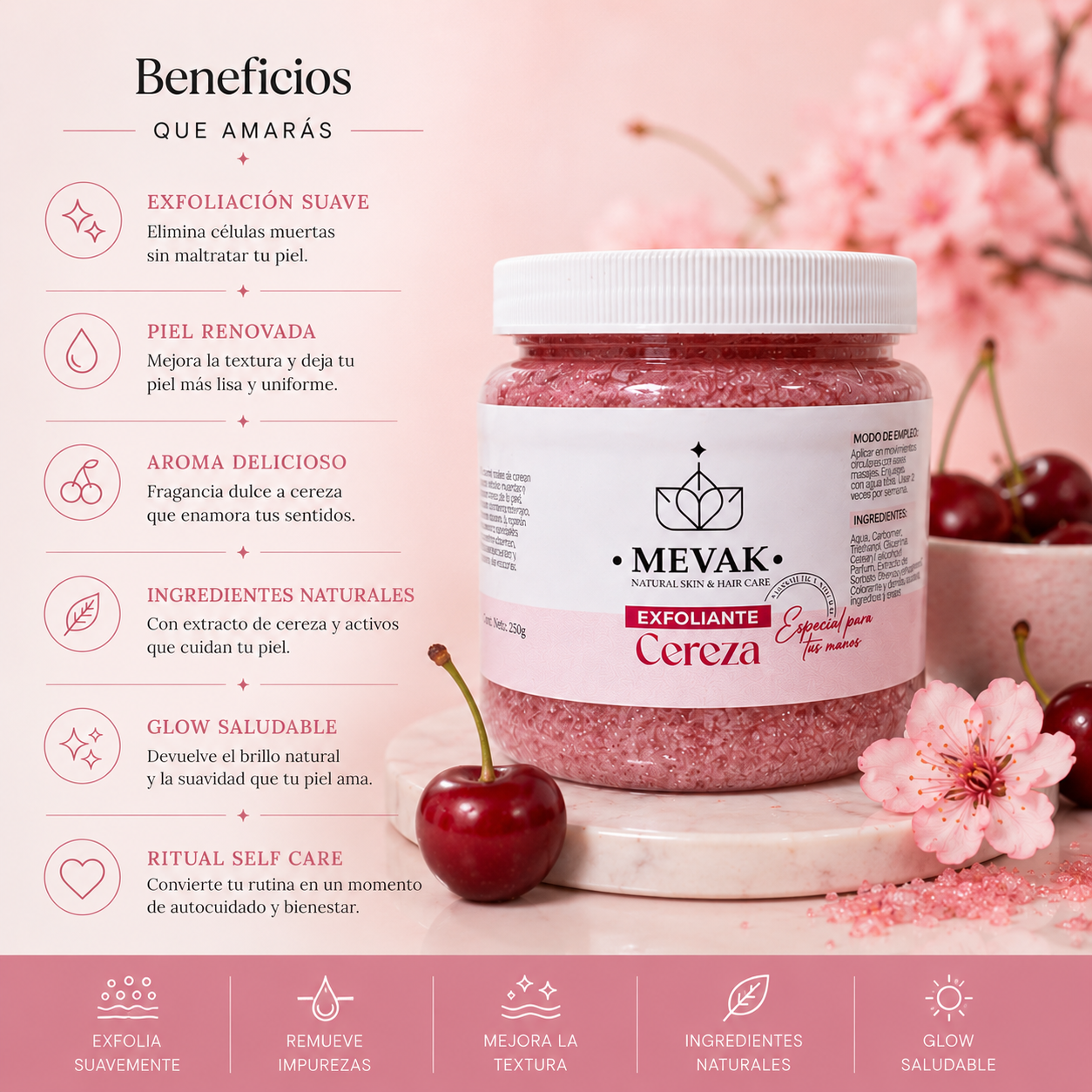 Exfoliante de Cereza 250 g