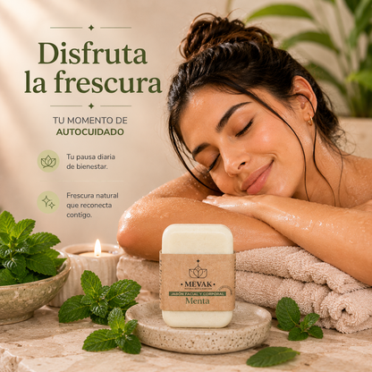 Jabón Facial y Corporal de Menta 100g