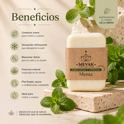 Jabón Facial y Corporal de Menta 100g