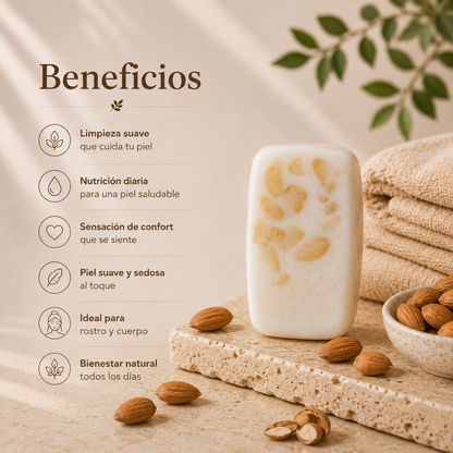 Jabón Facial y Corporal de Almendras 100g