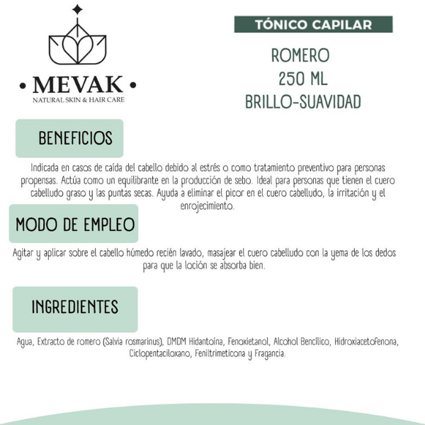 Tónico Capilar de Romero 250 ml