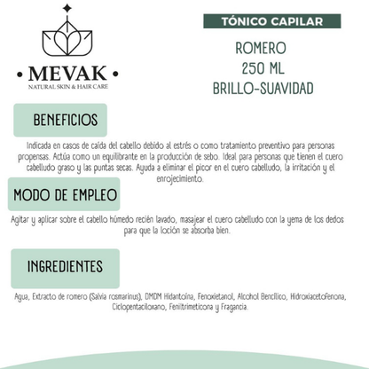 Tónico Capilar de Romero 250 ml