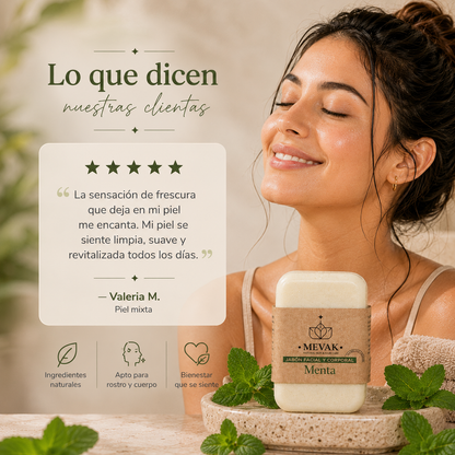 Jabón Facial y Corporal de Menta 100g