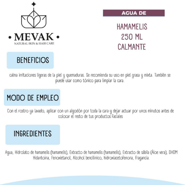 Agua de Hamamelis 250 ml