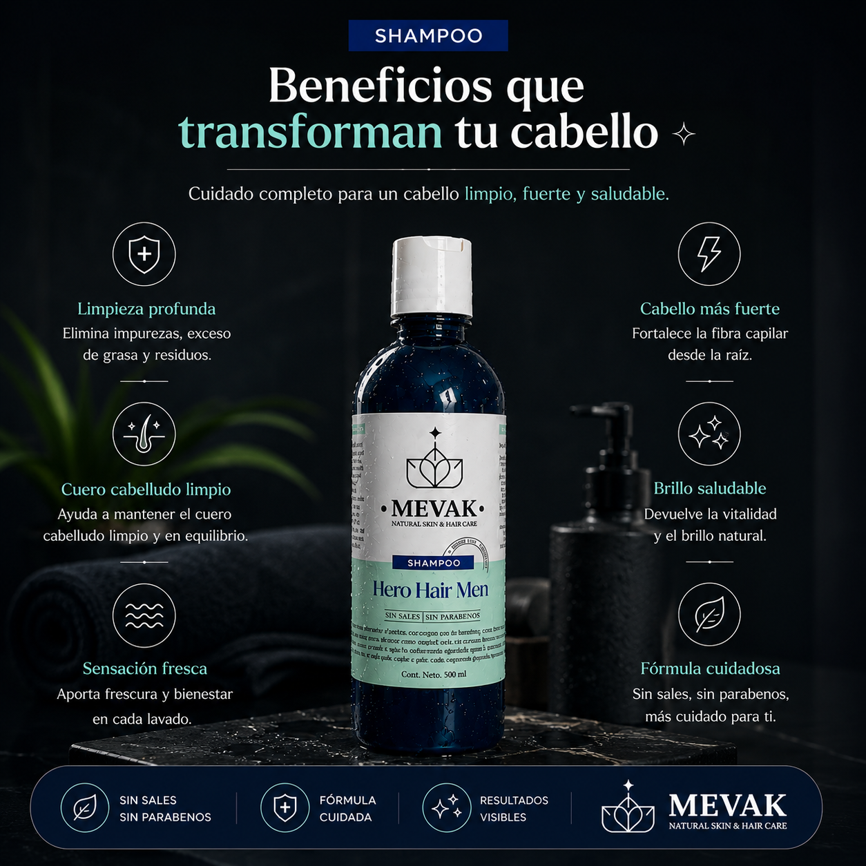 Shampoo Hero Hair Men 500 ml