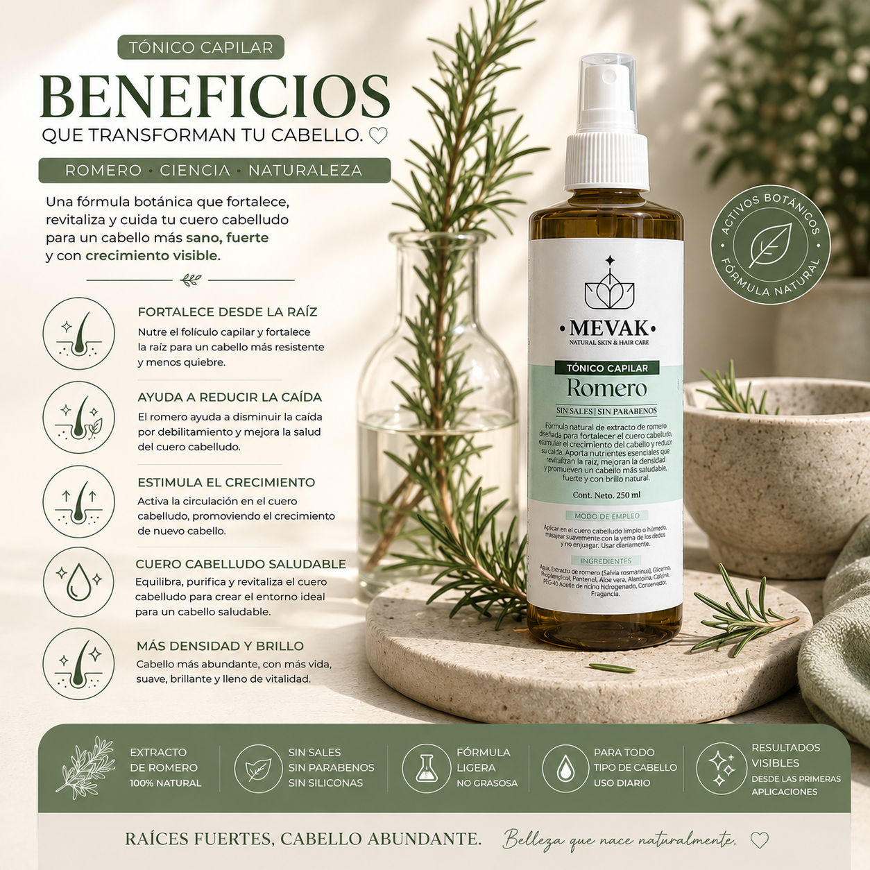 Tónico Capilar de Romero 250 ml