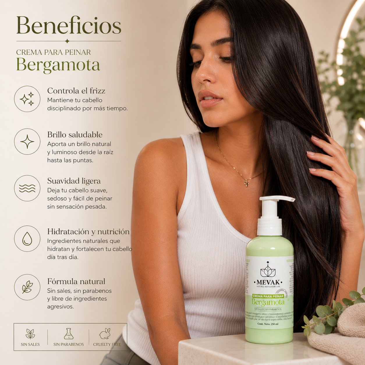 Crema para peinar de Bergamota 250 ml