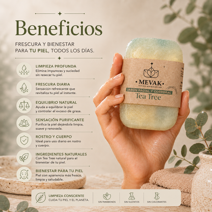 Jabón Facial y Corporal de Tea Tree 100g