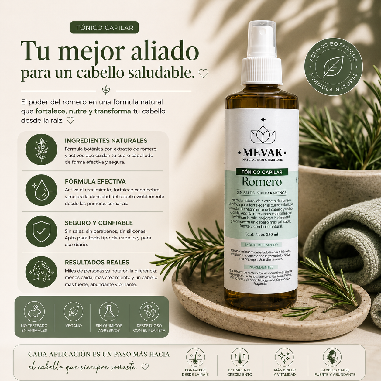 Tónico Capilar de Romero 250 ml