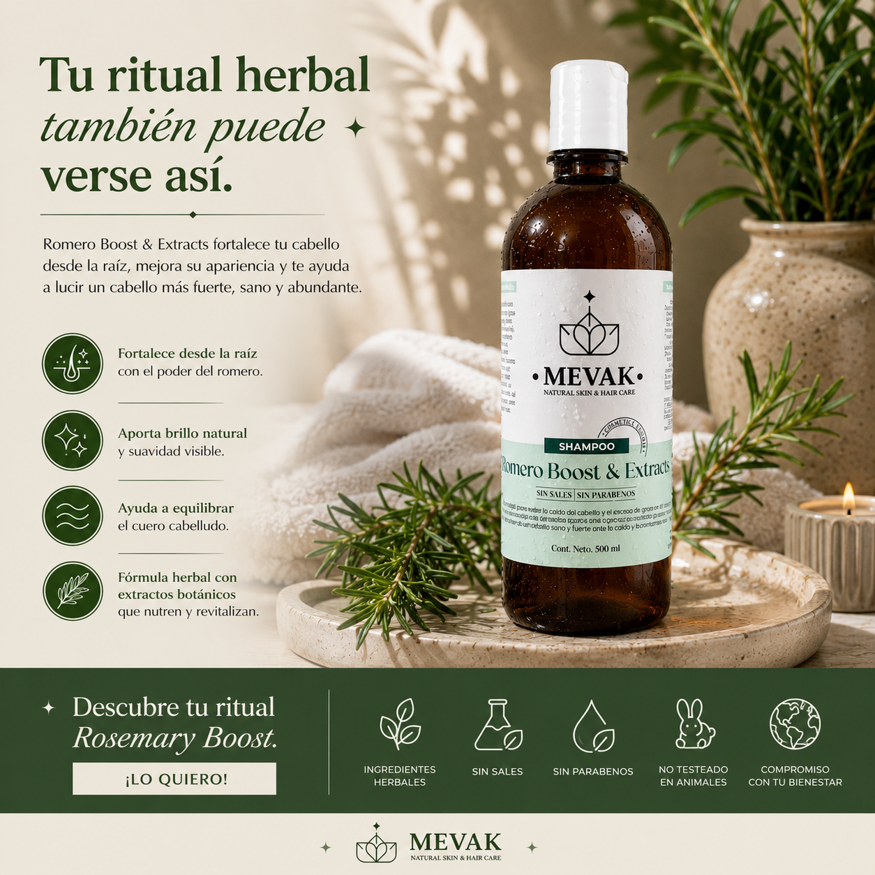 Shampoo Romero Boost & Extracts 500 ml