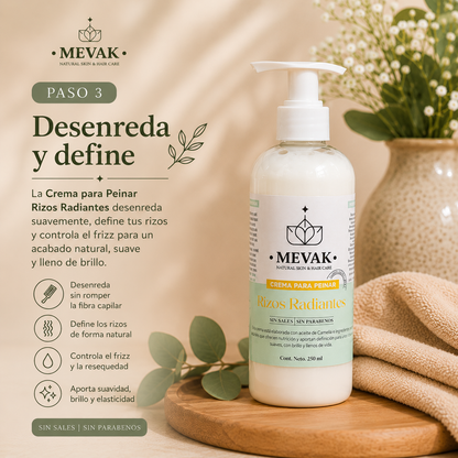 🌿 Ritual Capilar Rizos Radiantes MEVAK
