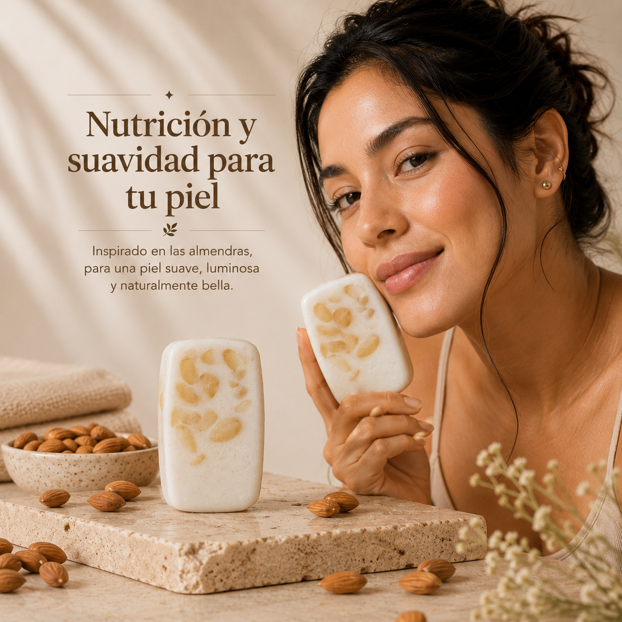 Jabón Facial y Corporal de Almendras 100g