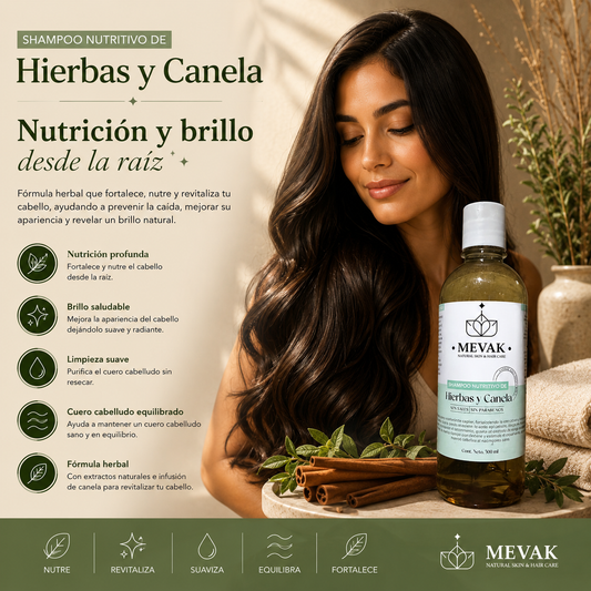 Shampoo Nutritivo de Hierbas y Canela 500 ml