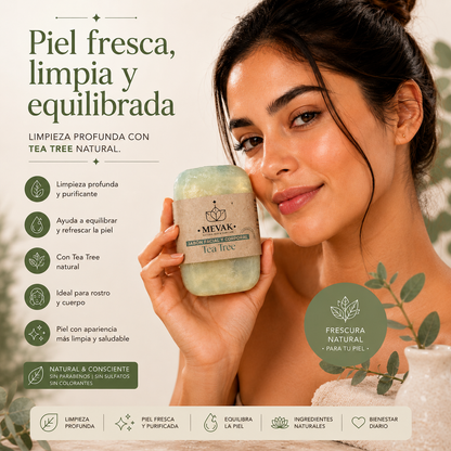 Jabón Facial y Corporal de Tea Tree 100g