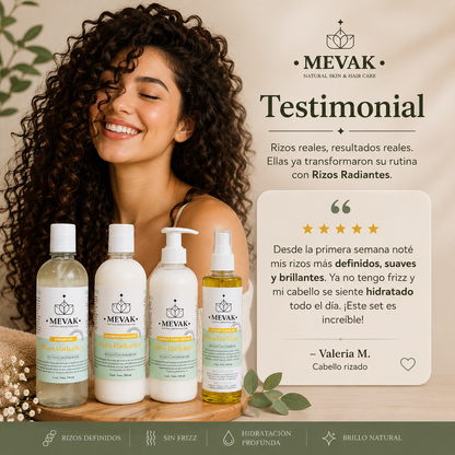 🌿 Ritual Capilar Rizos Radiantes MEVAK
