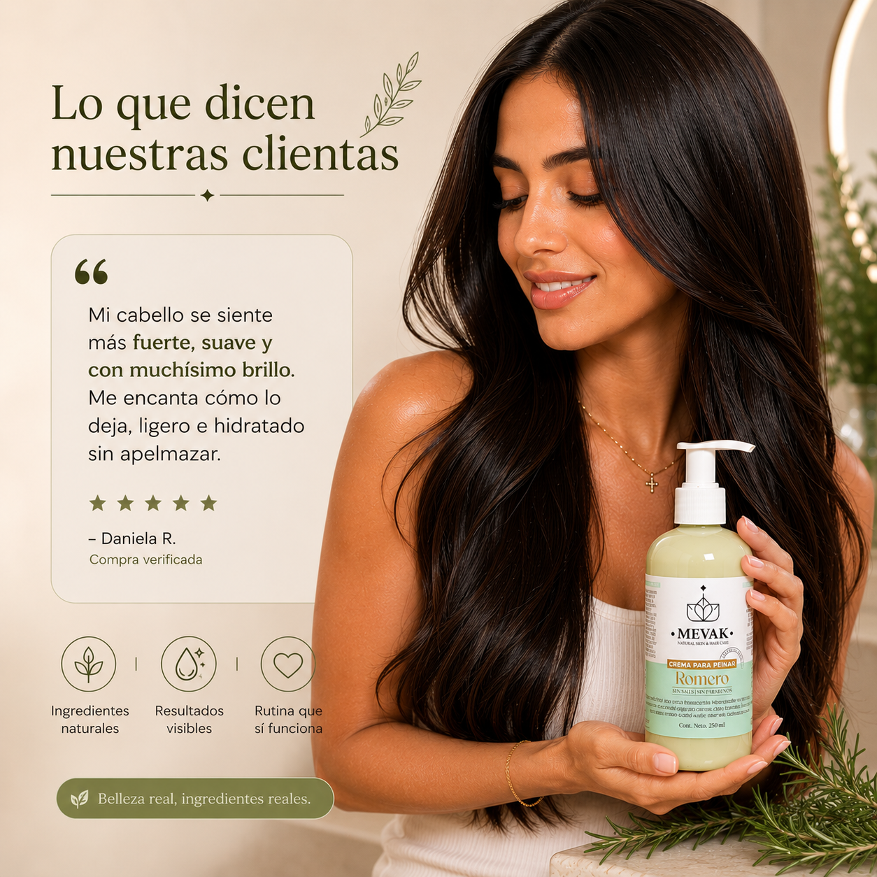 Crema para peinar de Romero 250 ml