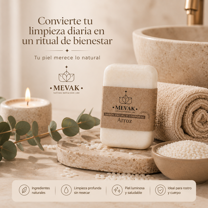 Jabón Facial y Corporal de Arroz 100 g
